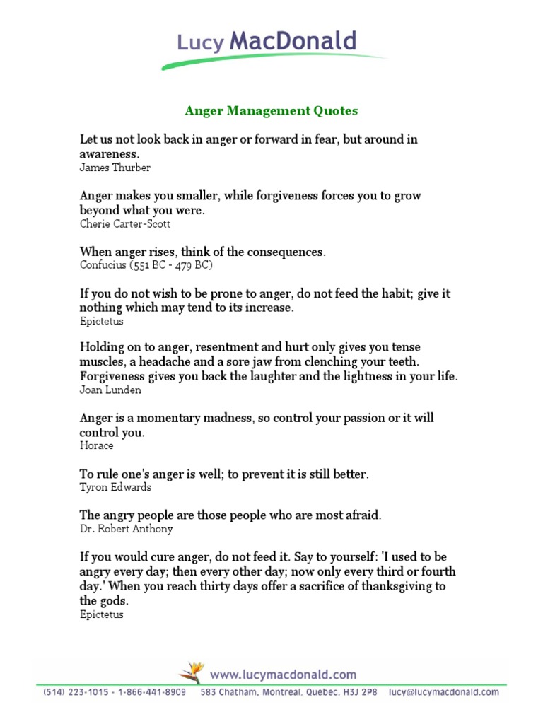 Anger Management Quotes | PDF, image size:768x1024