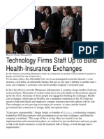 Technology Firms Staff Up To Build Health-Insurance Exchanges - Hcentive News