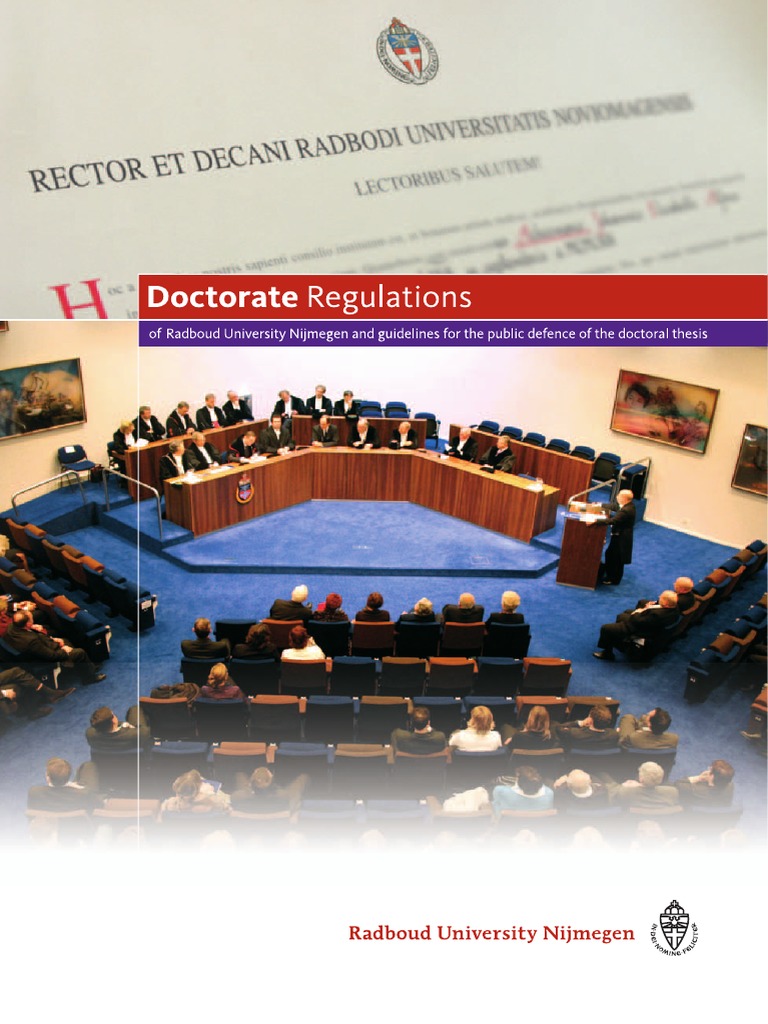 Radboud University Promotiereglement | PDF | Thesis | Doctorate