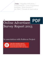 SAMPLE Online Advertisers Survey Report 2013