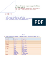 Program Perhitungan Rumus Phytagoras Dengan Menggunakan Bahasa Pemograman Microsoft Visual Basic 6