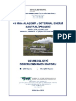 45 MWe Alaşehir Jeotermal Enerji Santrali Projesi ÇED Raporu