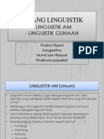 Bidang Linguistik (Am & Gunaan)