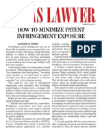 How To Minimize Patent Infringement Exposure