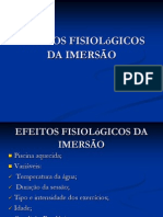 Efeitos fisiológicos da imersão