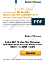 Global TOP 10 Ultra Fine Aluminium Hydroxide Manufacturers Industry 2014 Market Research Report