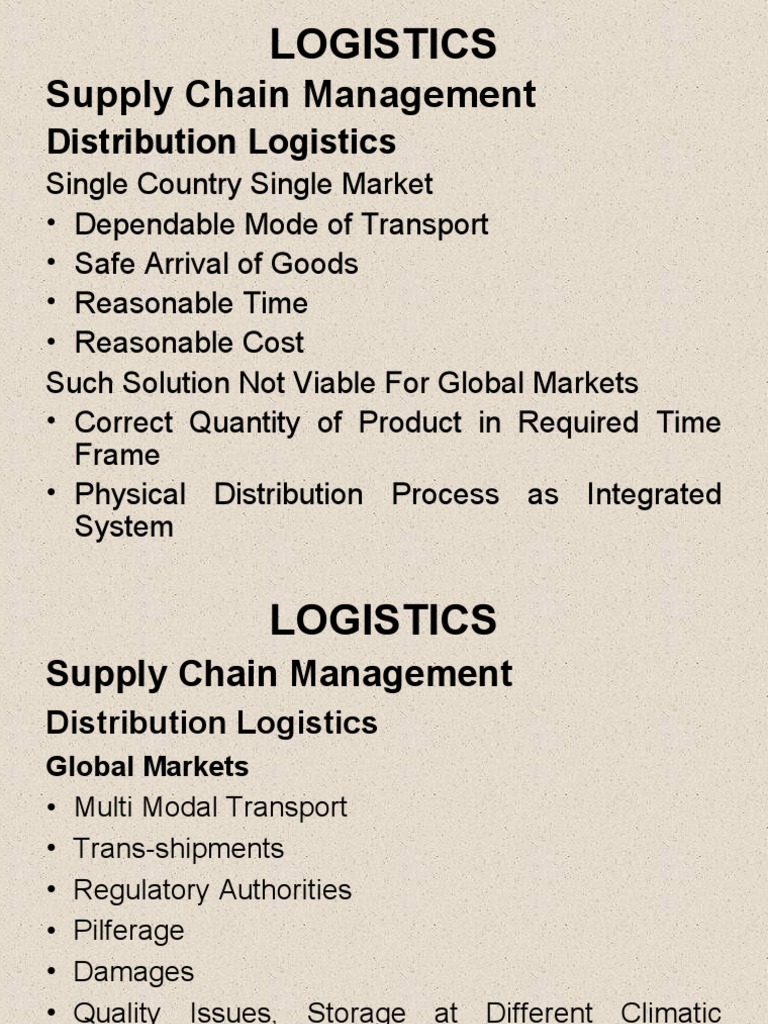 Logistics and Supply Chain Management | PDF | Logistics | Supply Chain