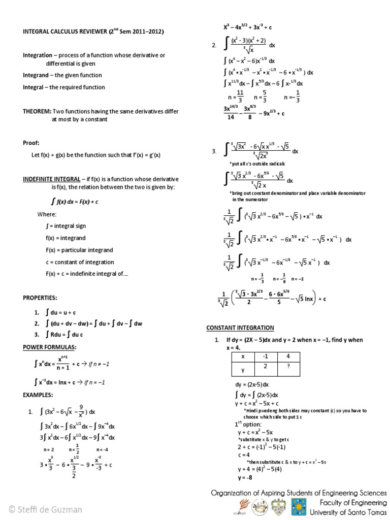 Integral Calculus Reviewer.pdf Integral Sine