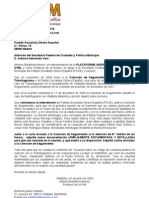 Carta PSOE
