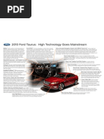 Download 2010 Taurus Technology by Ford Motor Company SN20486089 doc pdf