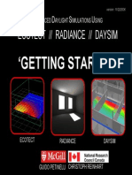 Getting Started With Ecotect, Radiance, Daysim.