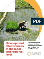 Development Effectiveness at Local Regional Level