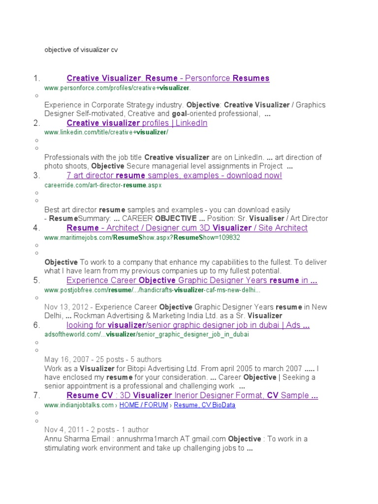 3d visualizer resume pdf picture