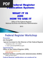 The Federal Register Publication System: What It Is and How To Use It With Jim Hemphill