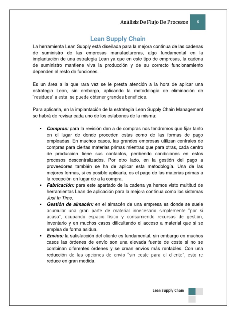 Optimización de la Cadena de Suministro Lean | PDF | Almacén | Lean ...
