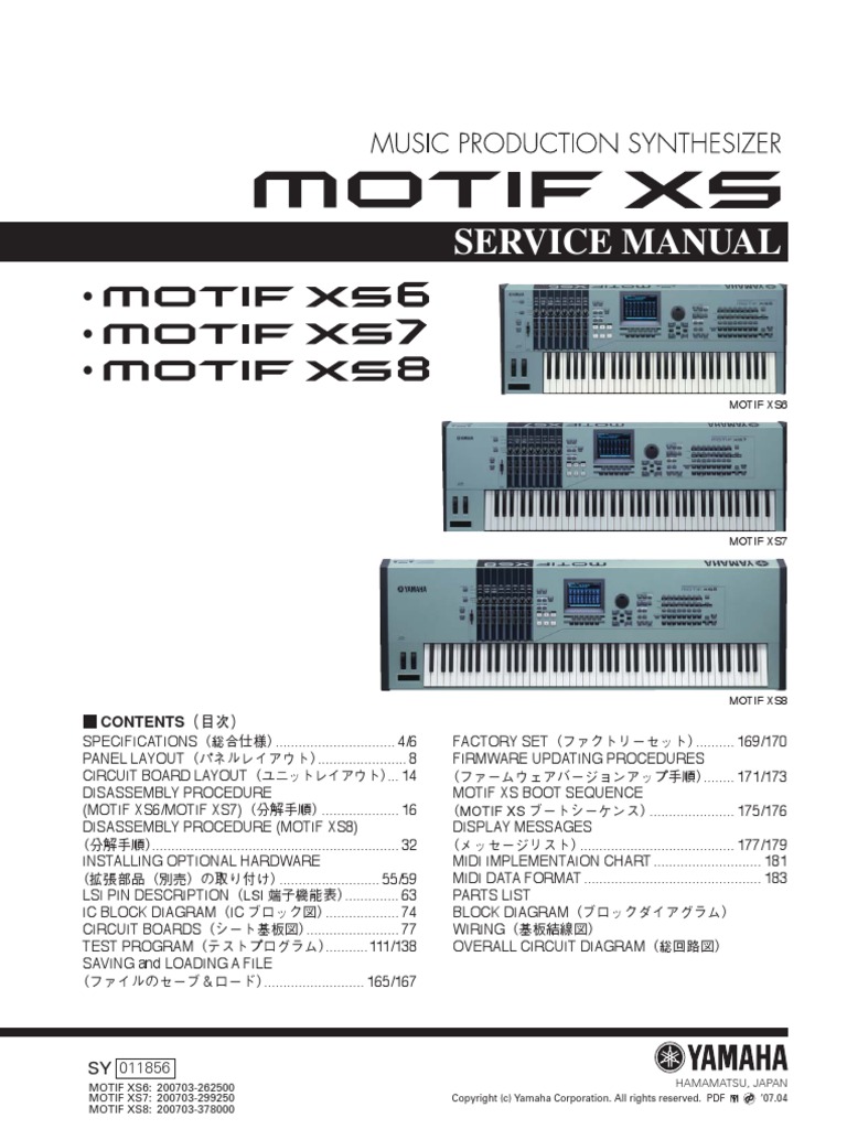 MOTIF XS6 Yamaha Motif XS6 Music Workstation Synthesizer - Expy 