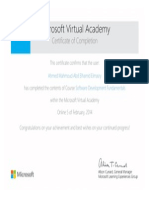 Certificate of Software Development Fundamentals