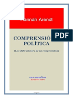 Arendt Hannah - Comprension y Politica - Copia