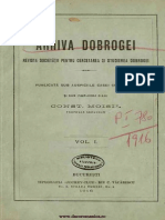 Arhiva Dobrogei Revista Societăţii Pentru Cercetarea Şi Studierea Dobrogei. Volumul 1, 1916