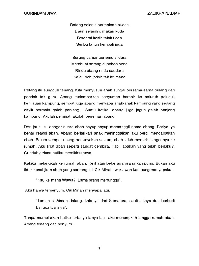 Gurindam Jiwa Pdf