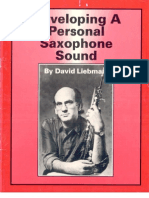 Liebman, David - Developing a Personal Saxophone Sound