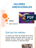 VALORES ORGANIZACIONALES