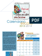 Calendario 2013_2014 Educación inclusiva