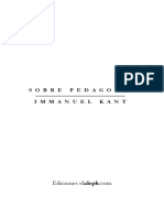 Kant Immanuel Sobre Pedagogia PDF