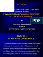 International Conference On "Corporate Governance Reform: China and East Asia"