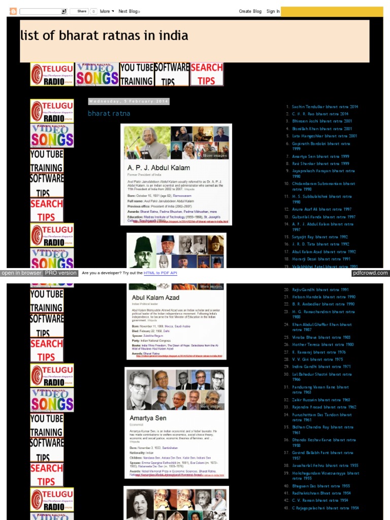 Bharat Ratna Holders Information PDF Jawaharlal Nehru Award Winners