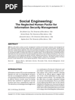 Social Engineering:: The Neglected Human Factor For Information Security Management