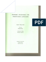 Phonemic Inventories for Twenty Four Languages  Dr David F Maas 