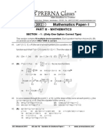 Jee Advance 2013 Math I Questions Solutions