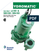 S3SD/S4SD & Sb3Sd/Sb4Sd: Submersible Sewage Dual Seal Pumps