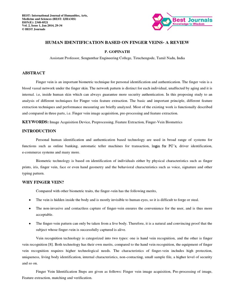4.Humanities-Human Identification P.gopinath | PDF | Biometrics ...