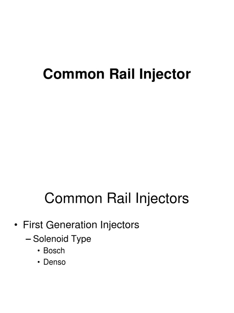 Common Rail Injector Overview | PDF