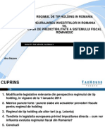 Taxhouse - Regimul de Tip Holding in Romania - Taxhouse - 29012014 - 1