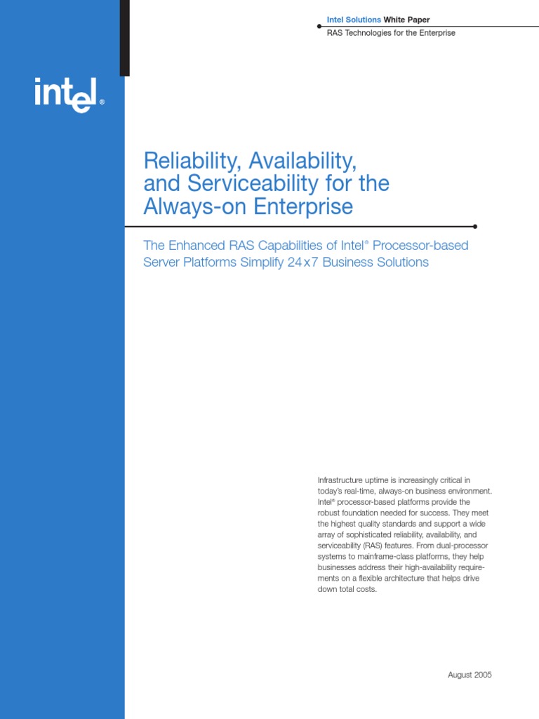 Reliability Availability And Serviceability For The Always On