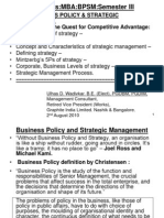 Business Policy Strategic Management