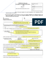 PF Transfer in Form - Form No. 13 SAMPLE