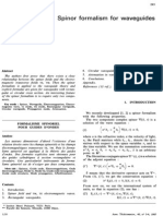 Spinor Formalism for Waveguides [Pierre Hillion, Solange Quinnez; Ann.telecomm. 1985.40.5-6]