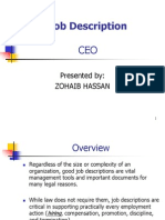 Job Description: Presented By: Zohaib Hassan