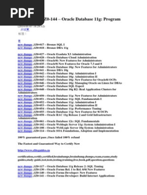 Ora Prep Document Oracle Corporation Java Platform