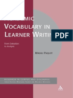 Academic Vocabulary in Learner Writing