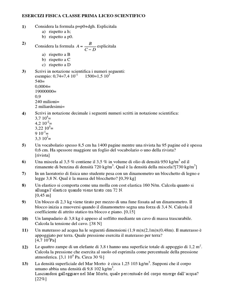 Esercizi Svolti Fisica Liceo Scientifico Pdf