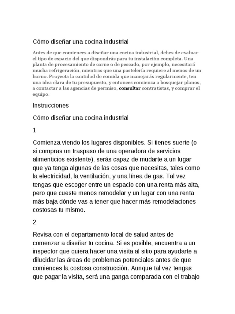Cómo diseñar una cocina industrial | Cocina | Alimentos