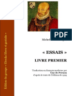 1580 - 1588 - Montaigne - Essais I - F Moderne