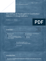 Modeling of Hydrogels in Controlled Release in Drug