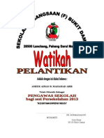 Watikah Lantikan Pengawas 2013