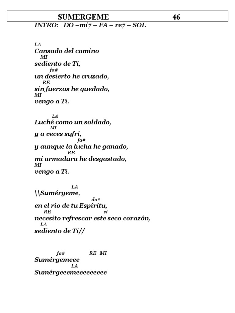Letra y acordes de 